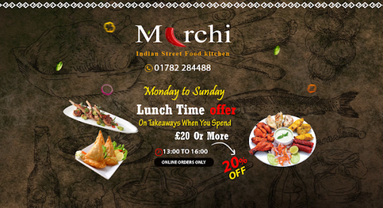 Lunch Time offer 20 % Off